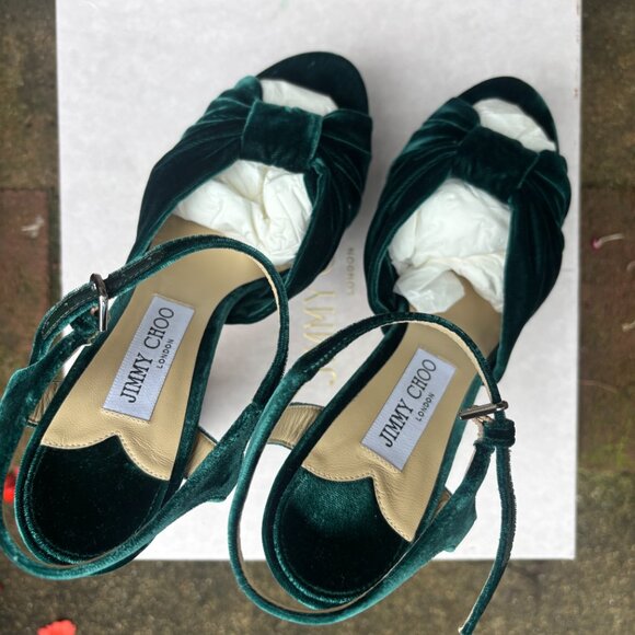 Jimmy Choo Heloise Heels Platform Sandals Women's Size 11 US / 41 EU *fits 10 US - Picture 10 of 11